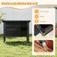 COSTWAY Casa para Gatos Aislada Exterior, Casa para Gatos de Madera con 2 Habitaciones, Divisor Removible, Techo Abatible, Puerta PVC, Recinto Elevado, Ideal para Invierno y Gatos Salvajes (Negro), , large indicador imagen numero 2