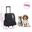 VidaXL Transportín plegable negro para mascotas, , large indicador imagen numero 6