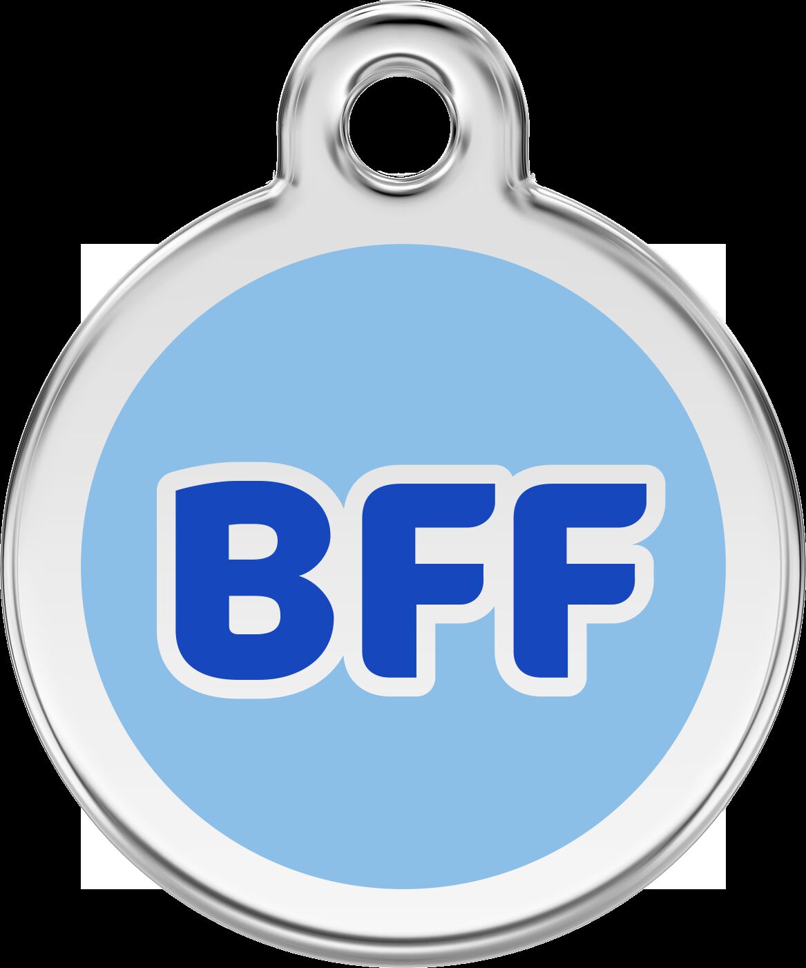 Placa identificativa Acero Inoxidable BFF Azul Claro para perros, , large Imagen numero 1