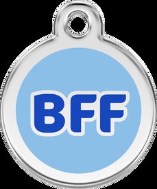 Placa identificativa Acero Inoxidable BFF Azul Claro para perros