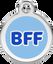 Placa identificativa Acero Inoxidable BFF Azul Claro para perros, , large indicador imagen numero 1