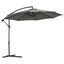 Outsunny Sombrilla de Jardín Ø300x250 cm Parasol Excéntrico Inclinable con Manivela Base Cruzada y Soporte de Acero Protección Solar para Terraza Exterior Gris, , large indicador imagen numero 1