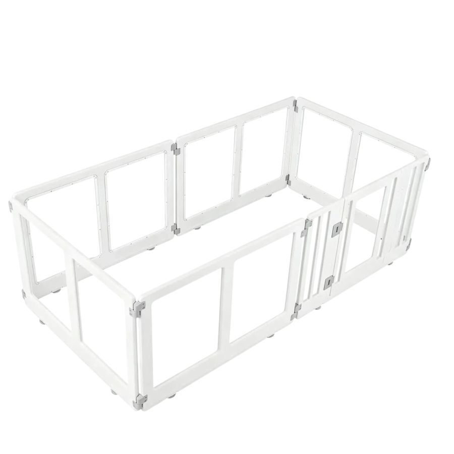COSTWAY Parque para Cachorros Transparente con Cerradura Doble, Ventosas, F&aacute;cil Montaje, Valla de Seguridad para Perros Convertible para Interior y Exterior, 6 Paneles, , large Imagen numero 1