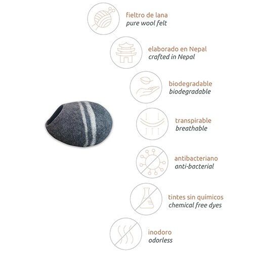 Mishum cueva Petra para gatos color Gris antracita , , large Imagen numero 4