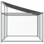 vidaXL Jaula de perros techo y puerta acero galvanizado gris 2x2x2 m, , large indicador imagen numero 20