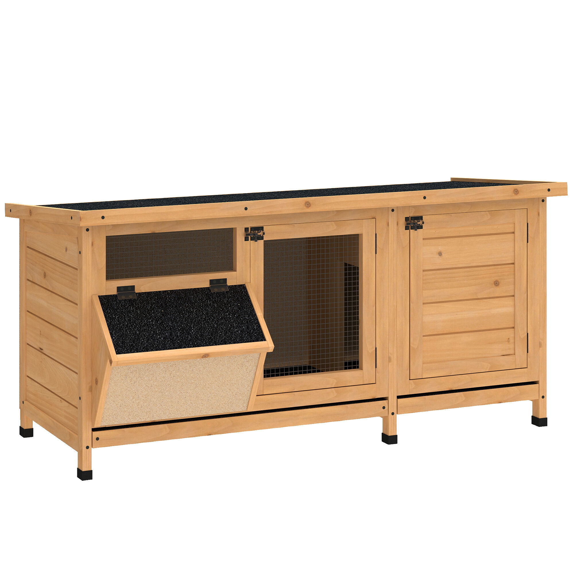 PawHut Conejera de Exterior Amarillo, , large Imagen numero 1