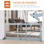 PawHut Barrera de Seguridad para Perros Extensible Barrera para Perros en Casa de Madera para Puerta Escalera Pasillo 104-183x36x69 cm Gris, , large indicador imagen numero 5