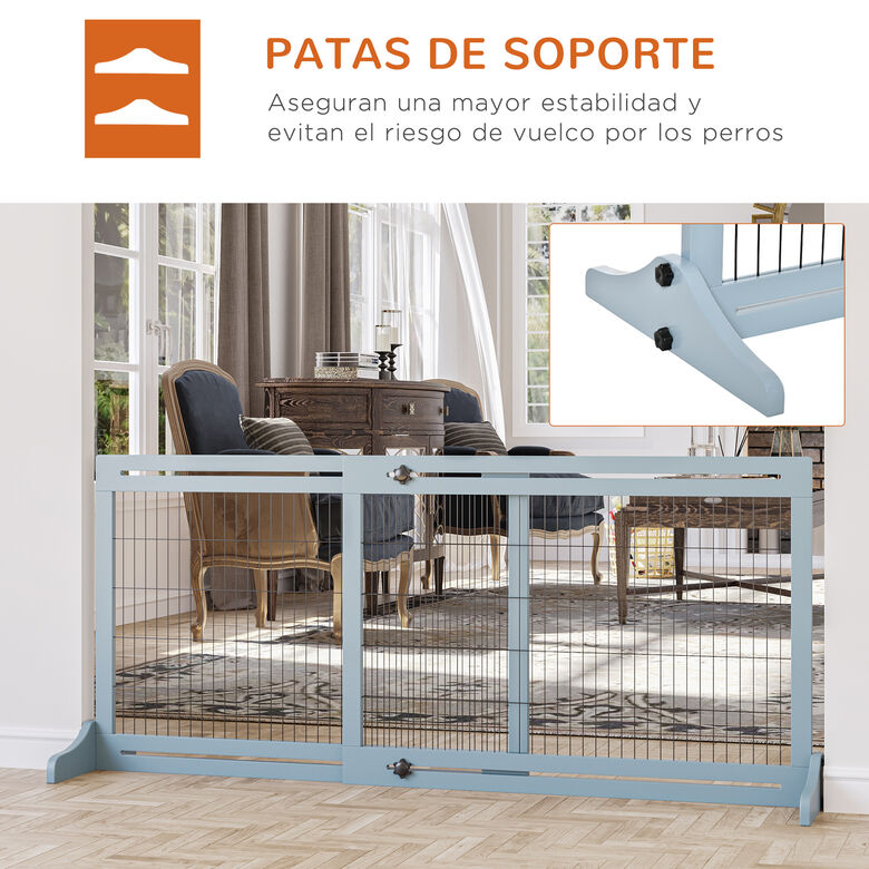 PawHut Barrera de Seguridad  Extensible Gris para Perros thumbnail