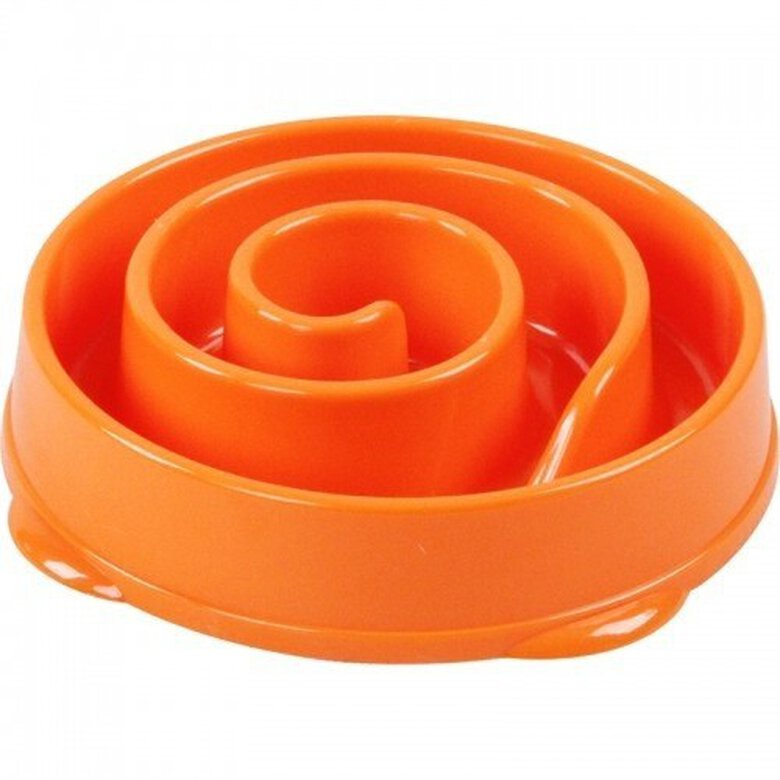 Comedero remolino flor para mascotas color Naranja, , large image number null