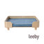 Leeby sofá de madera con colchón azul para perros, , large indicador imagen numero 2