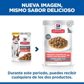 Hill's Science Plan Sterilized Young Adult Salm&oacute;n sobre para gatos