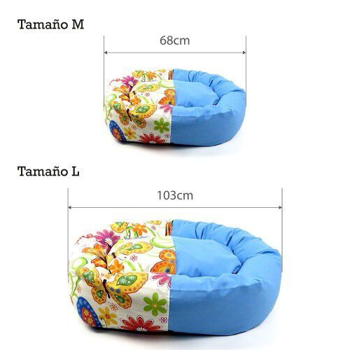 Cuna para perros The Pet Lover Donut Mariposas azul, , large Imagen numero 2