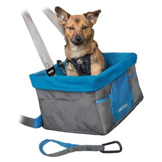 Asiento elevador para perros color Azul y Gris