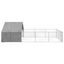vidaXL Caseta perros exterior con corral 4x3x1,9 m acero galvanizado, , large indicador imagen numero 14