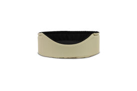 Gauty Cama Redonda Tela Impermeable beige y negro para Perros y Gatos 