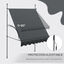 Outsunny Toldo Manual Retráctil 300x120x210-300 cm Toldo para Balcón con Manivela Altura Ajustable Impermeable y Anti-UV para Jardín Terraza Ventanas Gris Oscuro, , large indicador imagen numero 10