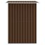 vidaXL Caseta de almacenamiento jardín acero marrón 204x132x186 cm, , large indicador imagen numero 4