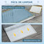 PawHut Jaula Plegable para Perros Perrera Metálica 61x43x50 cm Jaula Metálica para Perros con Bandeja Extraíble y 2 Puertas con Pestillo Blanco, , large indicador imagen numero 5