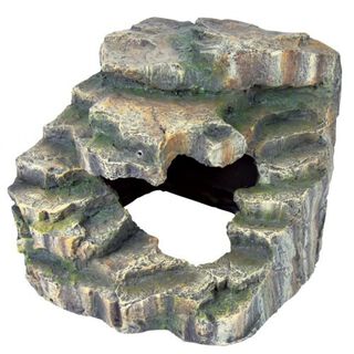 Roca esquinera para terrarios color Verde
