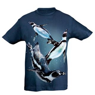 Camiseta Niño Pingüinos de Humboldt color Azul