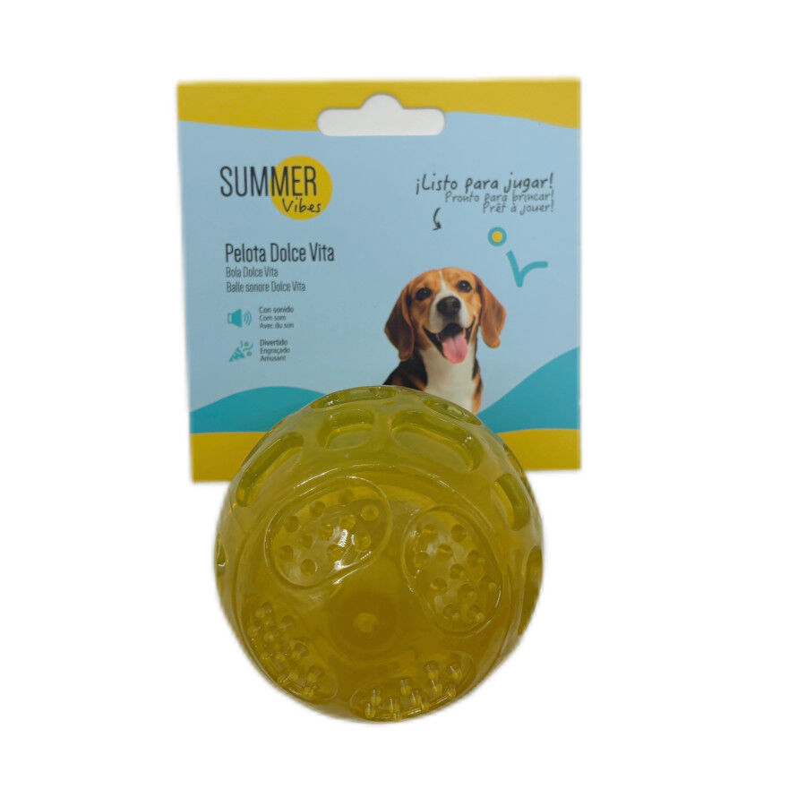 Summer Vibes Pelota de goma juguete para perros, , large Imagen numero 5