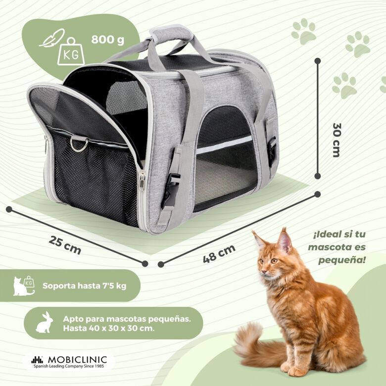 Mobiclinic Bolsa Transportín Bronco Mochila Plegable Ventilación Banda para trolley para mascotas thumbnail