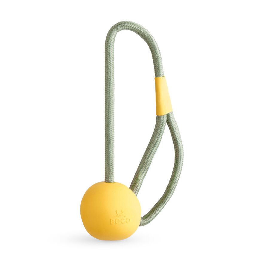 BECO Mordedor de goma con Cuerda Amarillo para perros, , large Imagen numero 4
