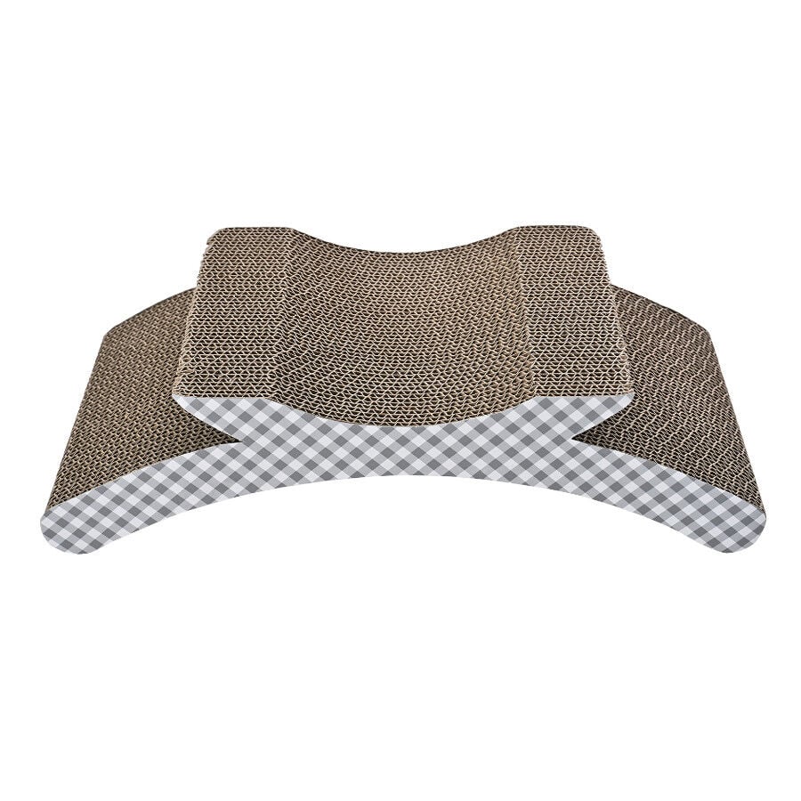 Leeby Remy Rocker rascador de cartón horizontal con estampado vichy para gatos thumbnail