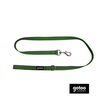Gotoo Correa de nylon reflectante verde para perros