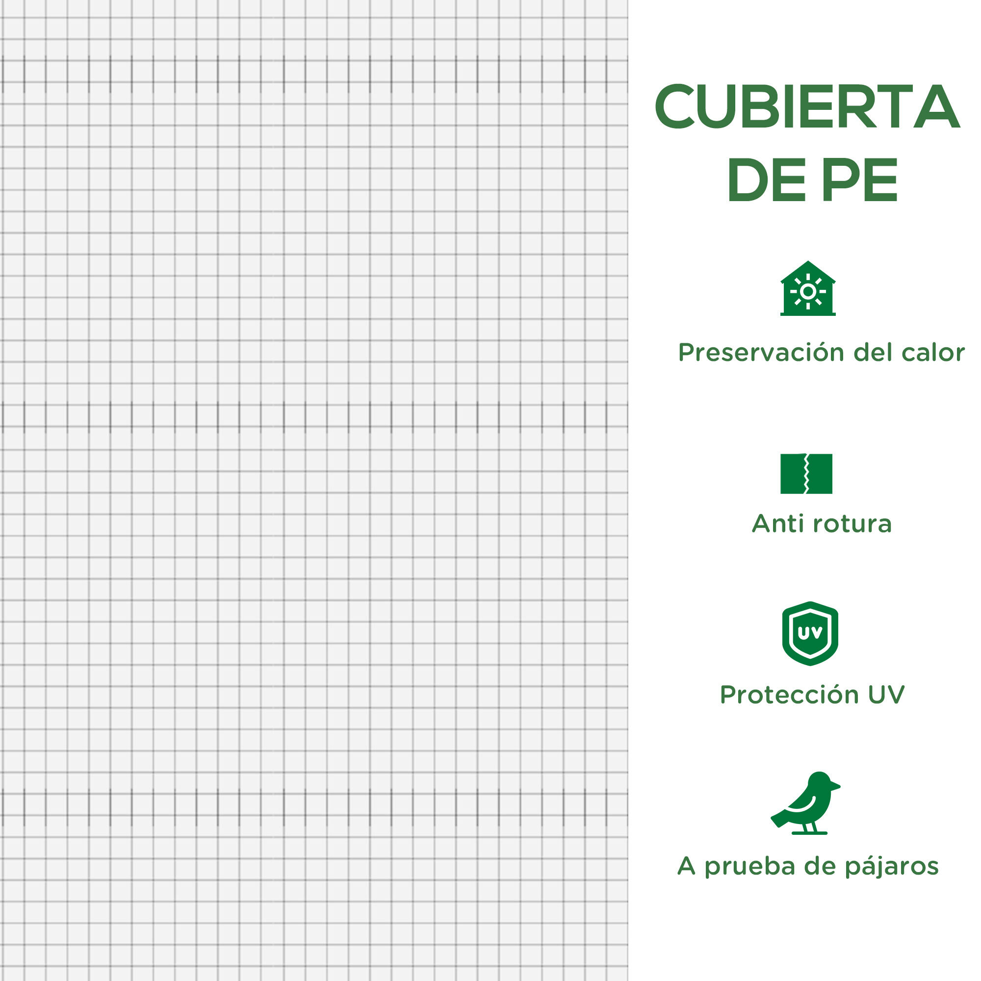 Outsunny Invernadero de Jard&iacute;n 143x143x195 cm Vivero Casero de Acero con 4 Estantes Puerta y 2 Ventanas Enrollables para Cultivos Plantas Macetas Flores Patio Exterior Blanco, , large Imagen numero 4