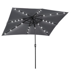 Outsunny Sombrilla de Jardín Gris Oscuro para hogar