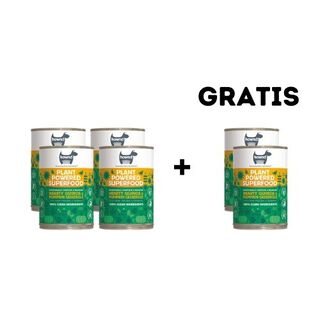 Pack 4 + 2 latas de regalo de superalimento húmedo vegano sabor Calabaza