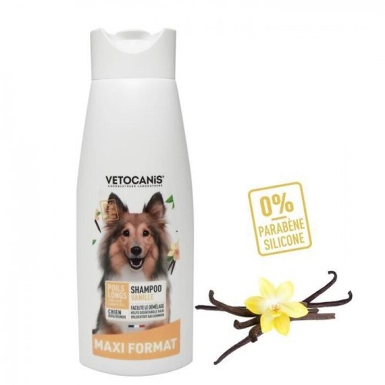 Vetocanis champú con aroma a vainilla para perros de pelo largo, , large image number null