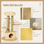 PawHut Conjunto para Gatos Madera Natural, , large indicador imagen numero 5