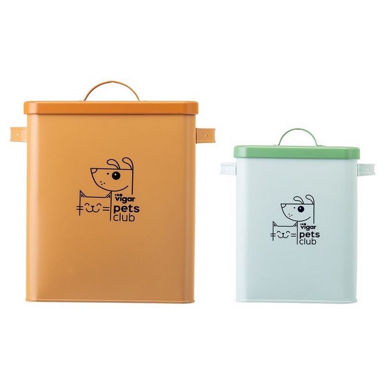 Vigar Pets Club Contenedores de metal pequeño y grande para perros thumbnail