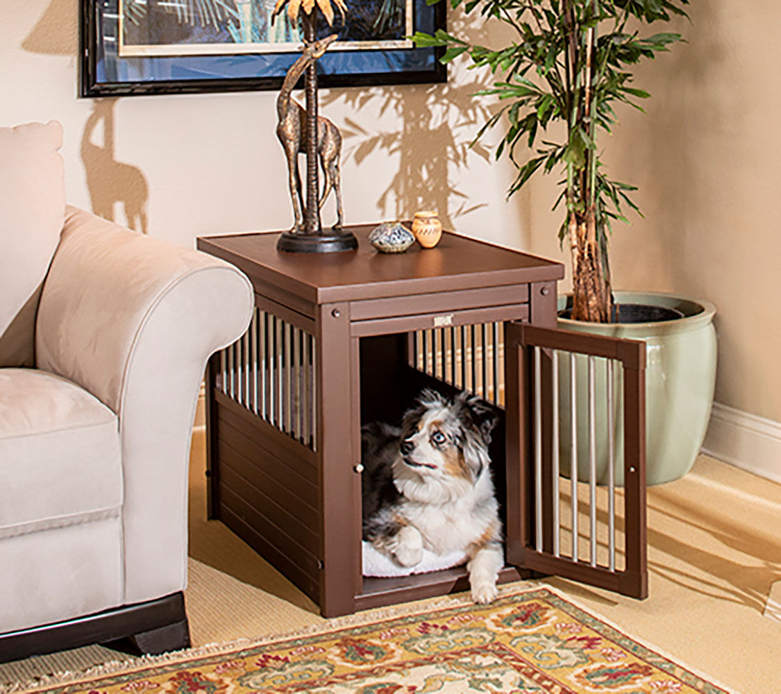 Jaula para Perros Confort Modelo Arkansas - Perrera de Interior - Fabricado con ECOFLEX - Cuatro Colores y Tres tama&ntilde;os a Elegir (Marr&oacute;n, M (74,9x53,6x64cm), , large Imagen numero 2