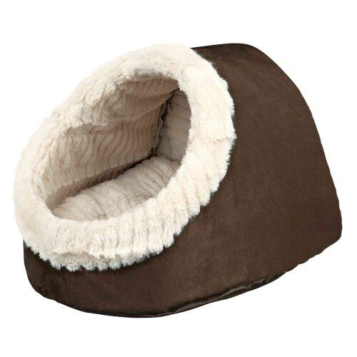 Trixie Timur Cama Cueva Marr&oacute;n con Beige para perros y gatos, , large Imagen numero 1