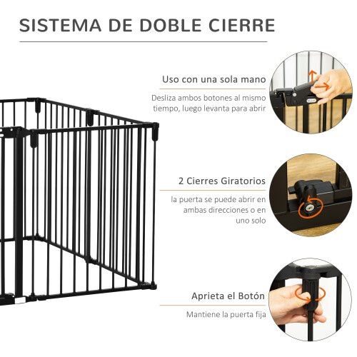 PawHut Parque Plegable de Acero para perros, , large Imagen numero 4