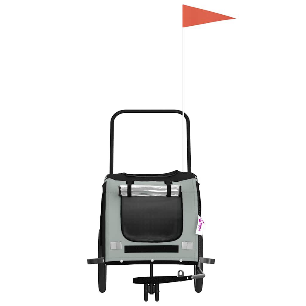 vidaXL Remolque de Bicicleta Mascotas Carrito para Bici Hierro Tela Oxford, , large Imagen numero 5