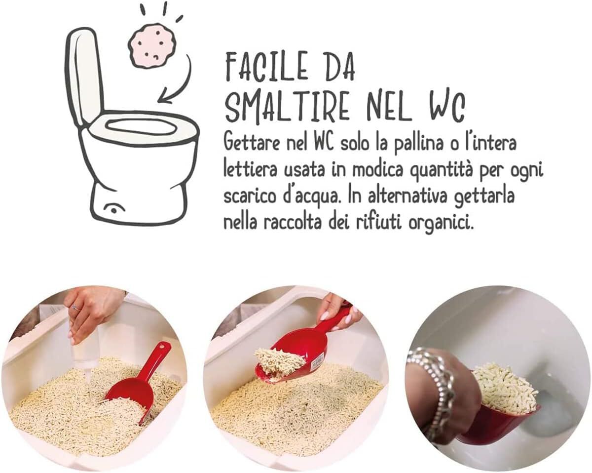 Cat&Rina BeNatural, Arena aglomerante de tofu de origen vegetal para gatos, hasta 30 d&iacute;as de uso, sabor Melocot&oacute;n, 5,5 l, , large Imagen numero 4