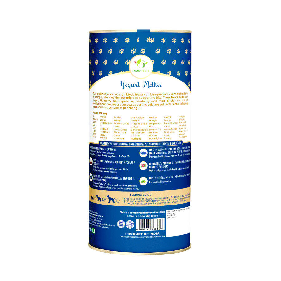 Golosinas prebi&oacute;ticas y probi&oacute;ticas para perros: ar&aacute;ndanos y yogur (38 g/1,34 oz), , large Imagen numero 2
