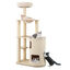 COSTWAY Árbol para Gatos Alto de 151 cm, Poste Rascador Multicamada con Condominio, Alfombra y Cama para Gatos, Hamaca, Cojín Lavable, Centro de Actividades Multifuncional para para Gatos, , large indicador imagen numero 1