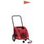 VidaXL Remolque de bicicleta mascotas hierro tela Oxford rojo, , large indicador imagen numero 3
