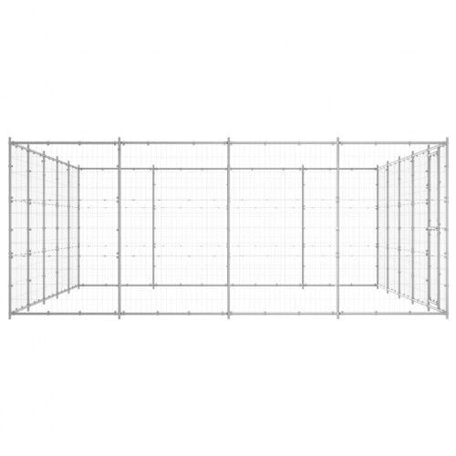 Vidaxl jaula con malla alrededor plateado para mascotas thumbnail