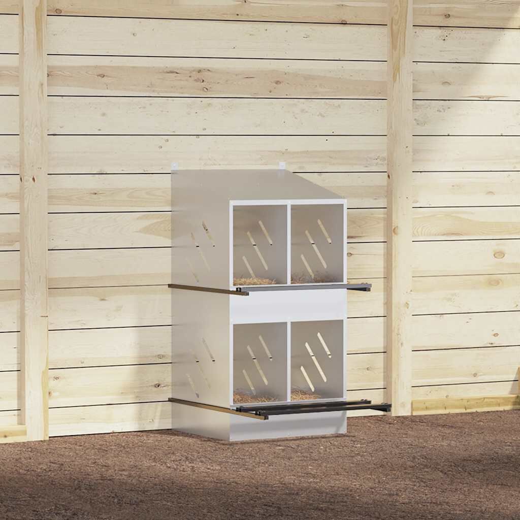 VidaXL Nido Plateado para gallinas thumbnail