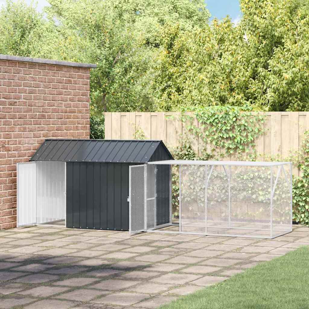 vidaXL Jaula para Aves Antracita 425 x 304 x 247 cm Acero galvanizado, , large Imagen numero 11