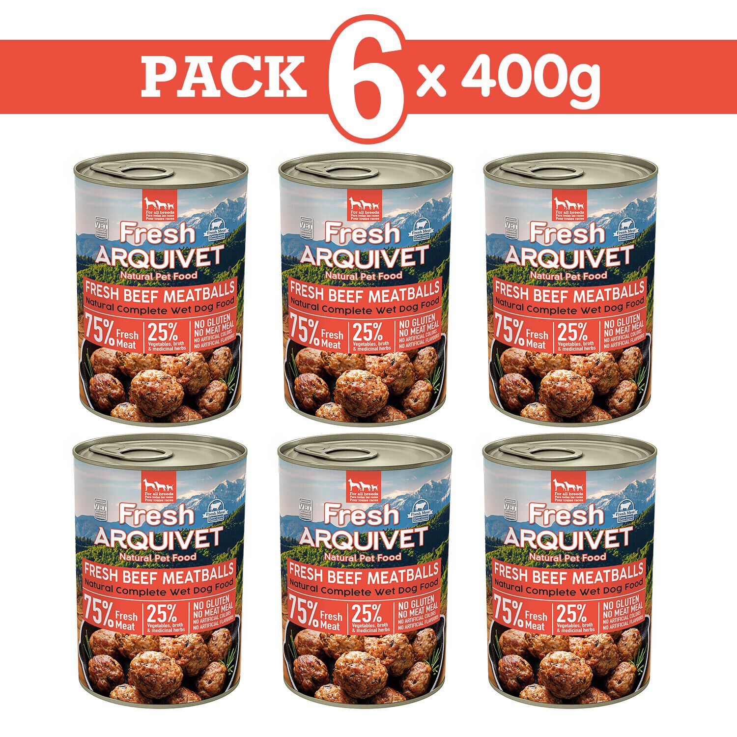 Arquivet Fresh Beef Meatballs Albóndigas Con Ternera para perro thumbnail