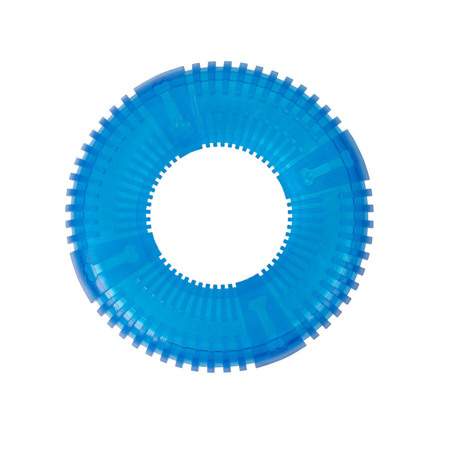 Tootoy! Donut disc Blue Frisbee Resistente Azul para perros thumbnail