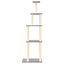 vidaXL Rascador para gatos con postes de sisal gris claro 183 cm, , large indicador imagen numero 2