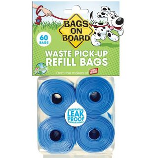 Pack de 4 recambios de bolsitas higiénicas para excrementos color Azul